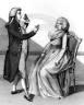 Elizabethan gentleman and seated lady