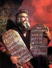 Moses Holds 10 Commandments