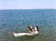 Man floating on the Dead Sea