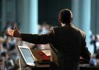 Evangelist Preaching to Crowd