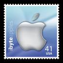US Postage Stamp showing Apple Logo