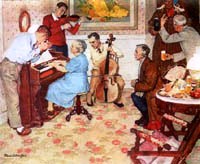 Family Gathered around the Organ