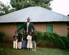 Family outside House